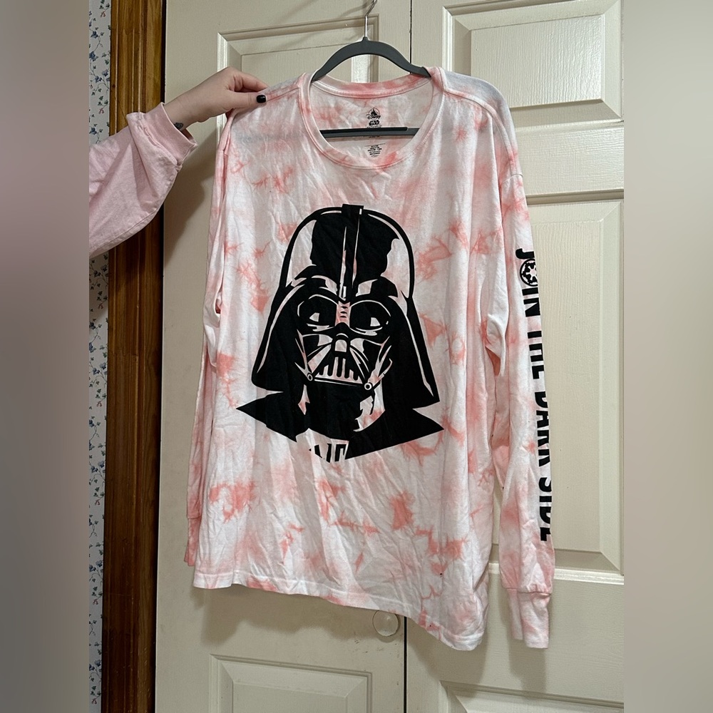 3x plus size Disney Star Wars Darth Vader long sleeve shirt tie dye